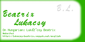 beatrix lukacsy business card